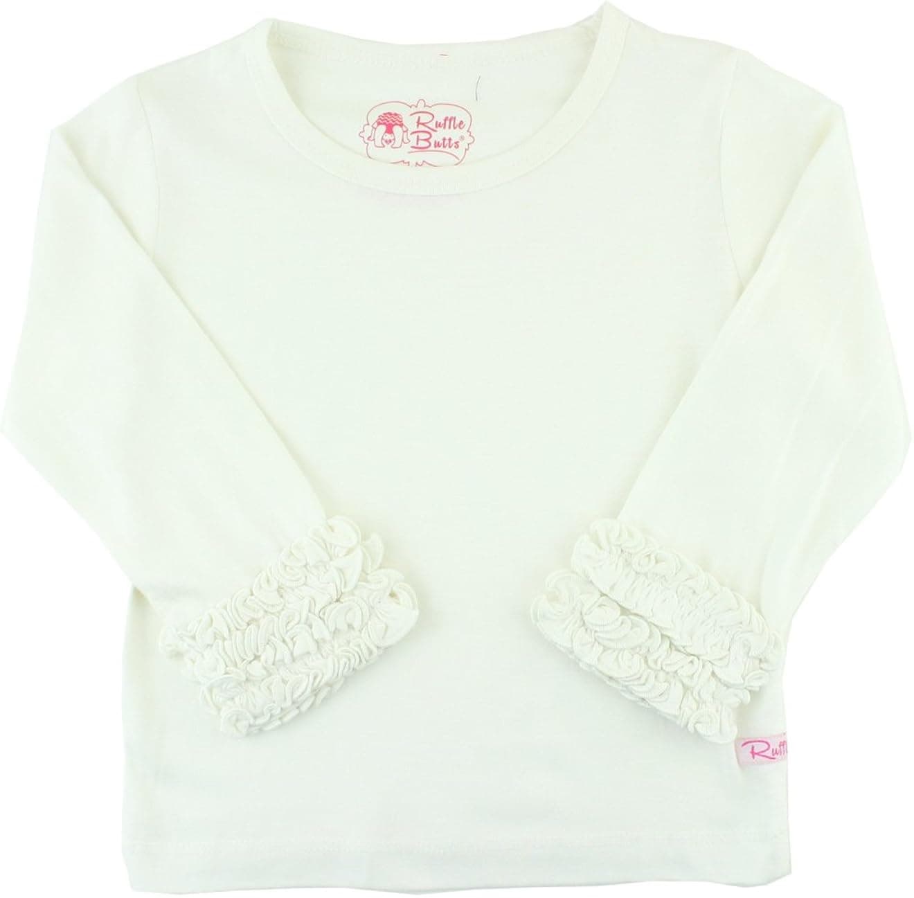 RuffleButts Girls Undershirt - Extra Soft Long Sleeve Layering Tee