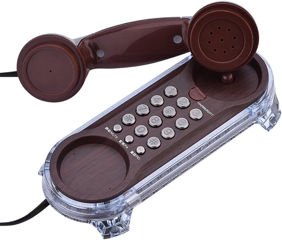 Yoidesu Wall Mounted Antique Telephones Corded Phone Vintage Landline Telephone with Blue Backlight for Home Hotel
