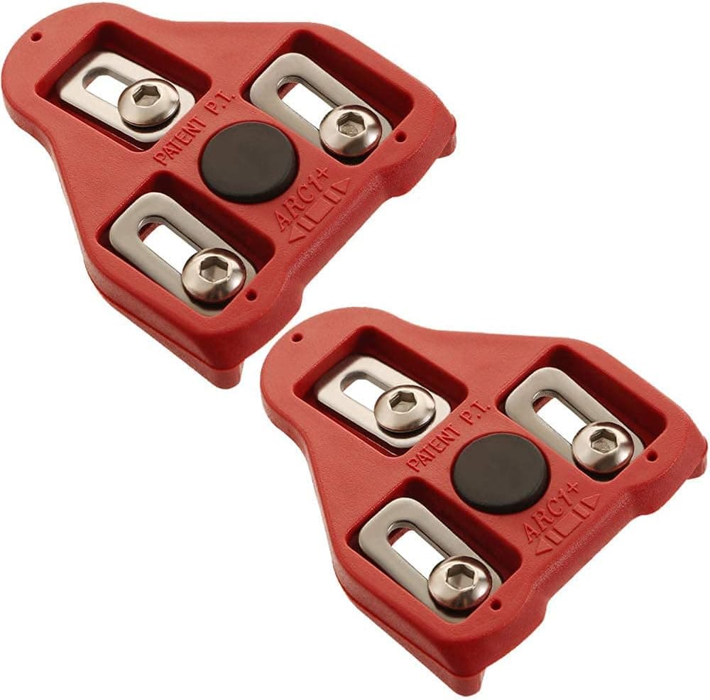 anck Cycling Bike Delta Cleats Compatible with Look Delta Cleats (9 Degree Float) (Red)