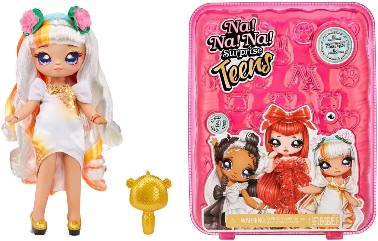 Na! Na! Na! Surprise Teens 11" Fashion Doll Keiko Koinobori, Soft, Poseable, Platinum Hair, Koi Fish-Inspired Outfit & Accessories, Gift for Kids, Toy for Girls & Boys Ages 5 6 7 8+ Years