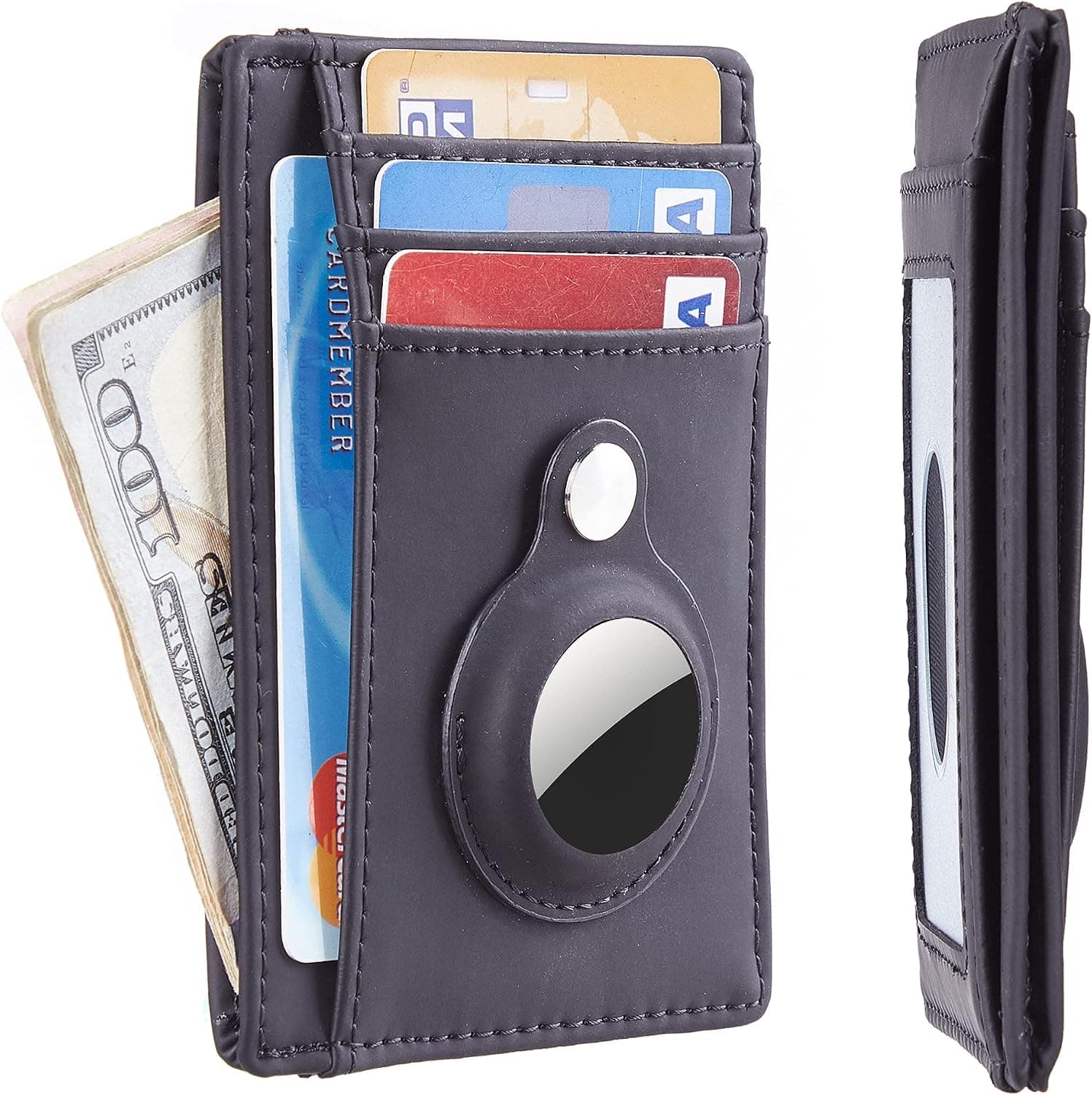 Hawanik Air Tag Wallet Case Holder，Slim Minimalist Wallet Card Holder for AirTag