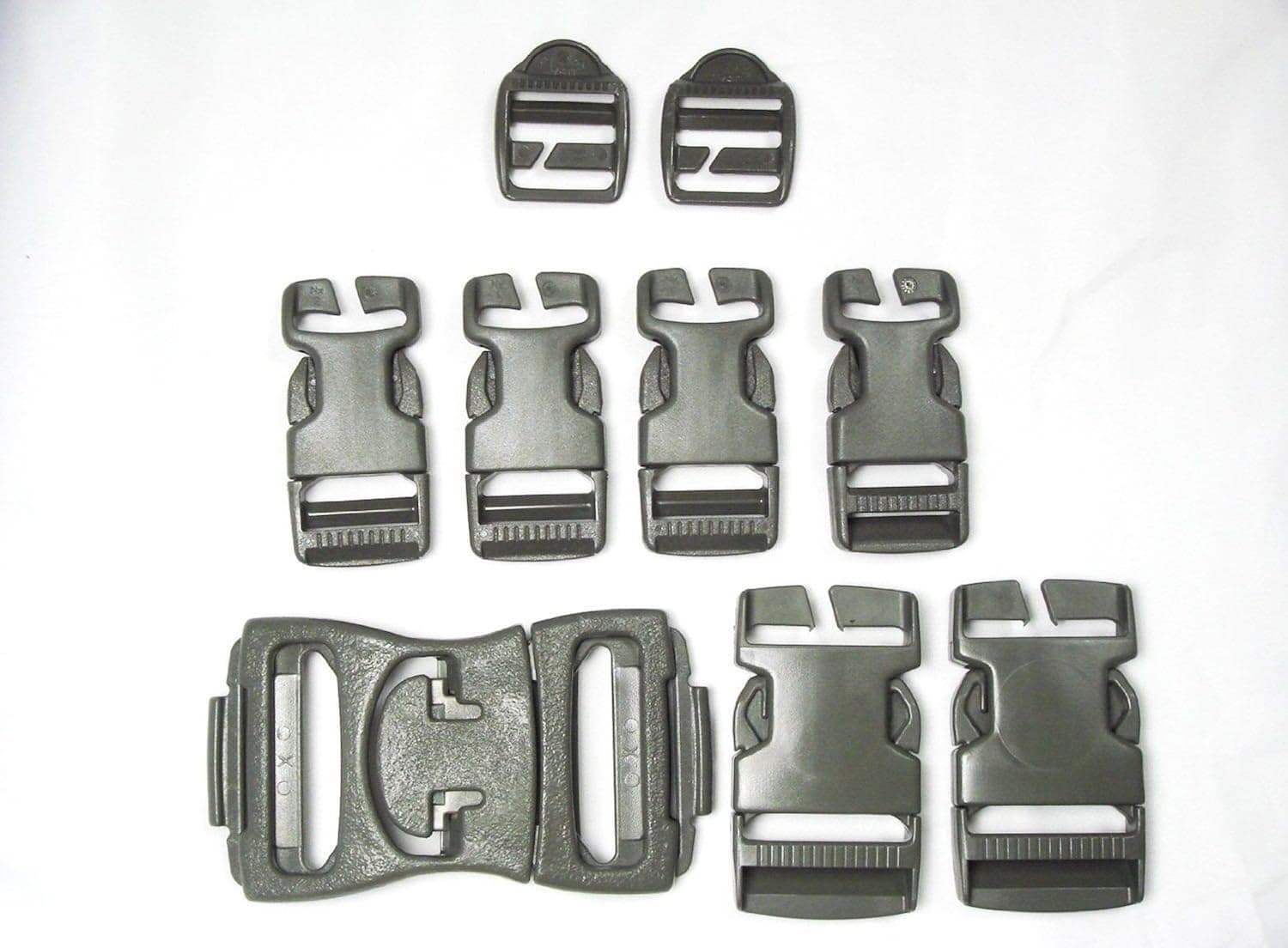 NEW 16 PC Buckle SET Military US Army Molle ACU Grey Foliage Green Quick Release Replacement Repair BUCKLES Webbing Strap Back Pack Ruck Sack by US Goverment GI USGI