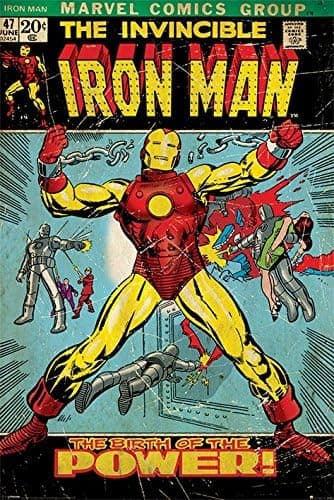 The Invincible Iron Man - Marvel Comics Poster (The Birth Of Power - Comic Cover) (Size: 24" x 36") (By POSTER STOP ONLINE)