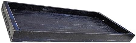 IGC Narrow Wood Display/Serving Tray - 16" x 4" - Navy Blue Distressed - Decorative Distressed Vintage Wooden Rustic Ottoman Cottage Tray Serving Tray