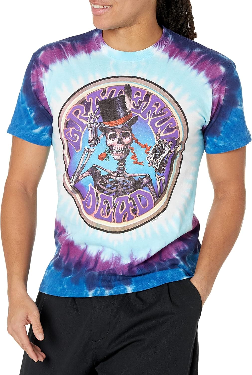 Liquid Blue Men's Grateful Dead Queen Of Spades Short Sleeve T-Shirt