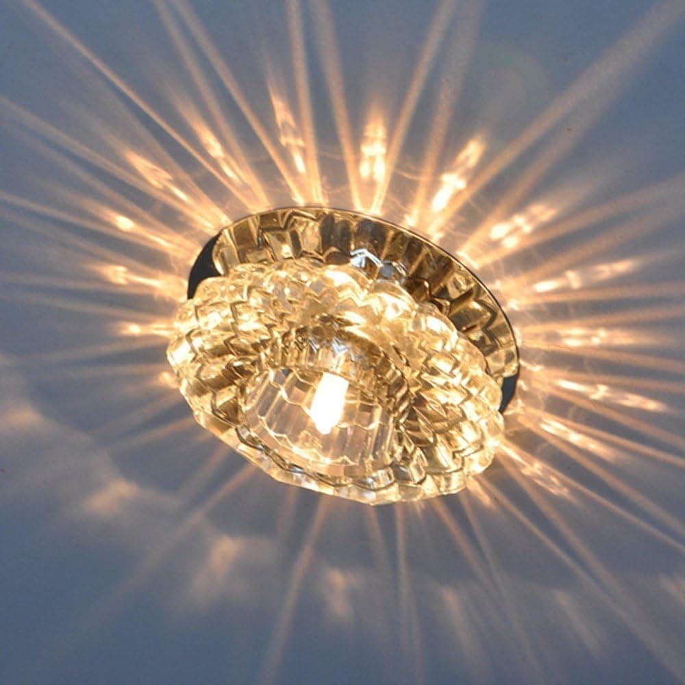 5W Modern High Power Crystal LED Ceiling Lamp Flush Mounted Foyer Fixture Light