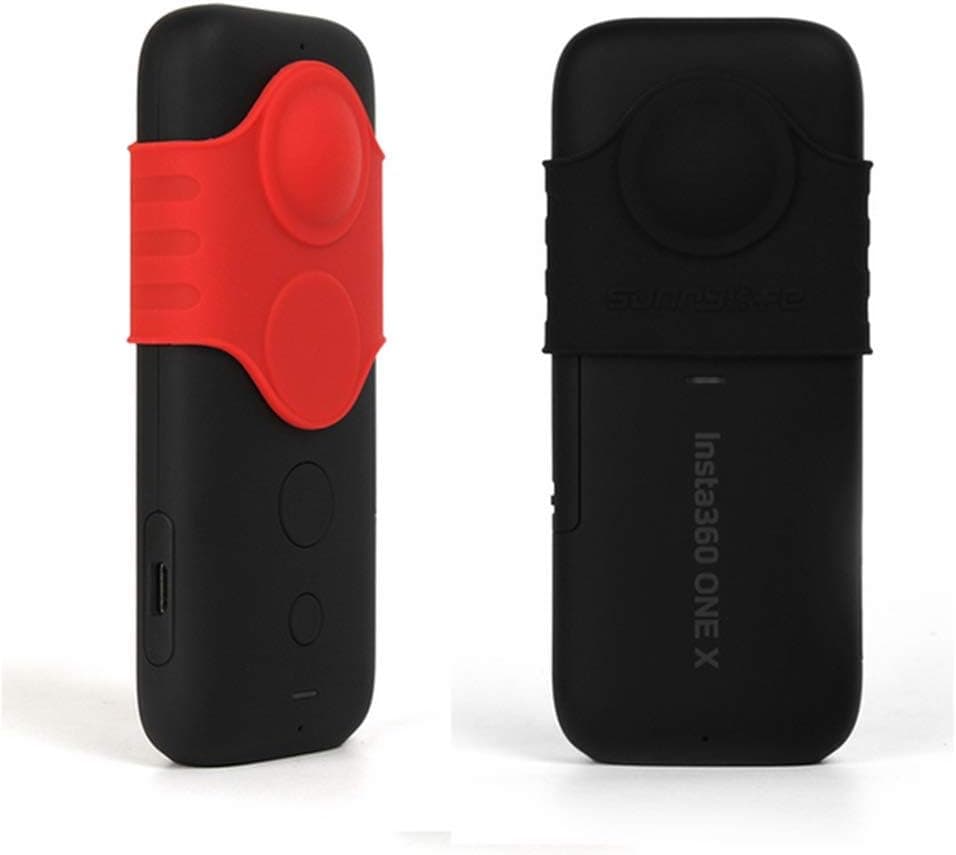 Camera Lens Silicone Case Protector Cover for Insta360 One X Accessories (Black)