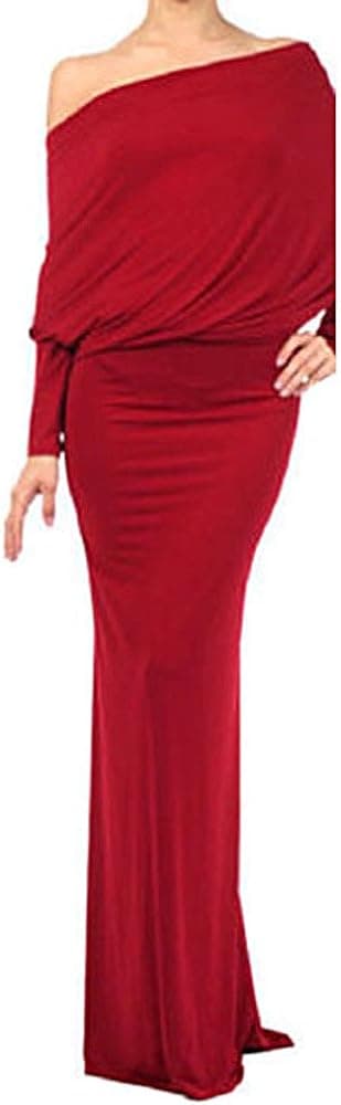 Cfanny Women's V Back Convertible Multiway Jersey Maxi Dress