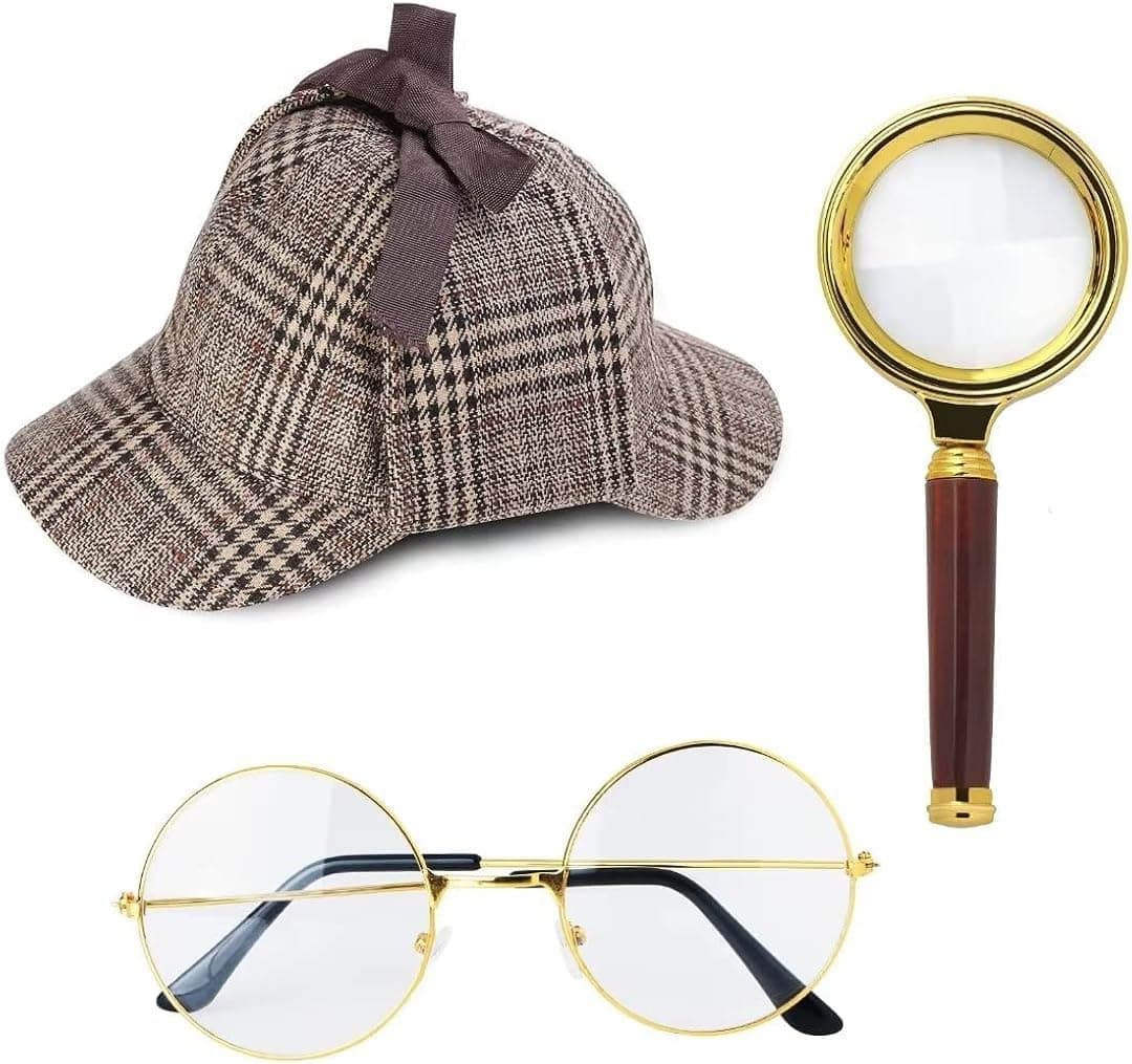 Beelittle Kids Detective Costume Hat 100 Days of School Old Man Grandpa Costume