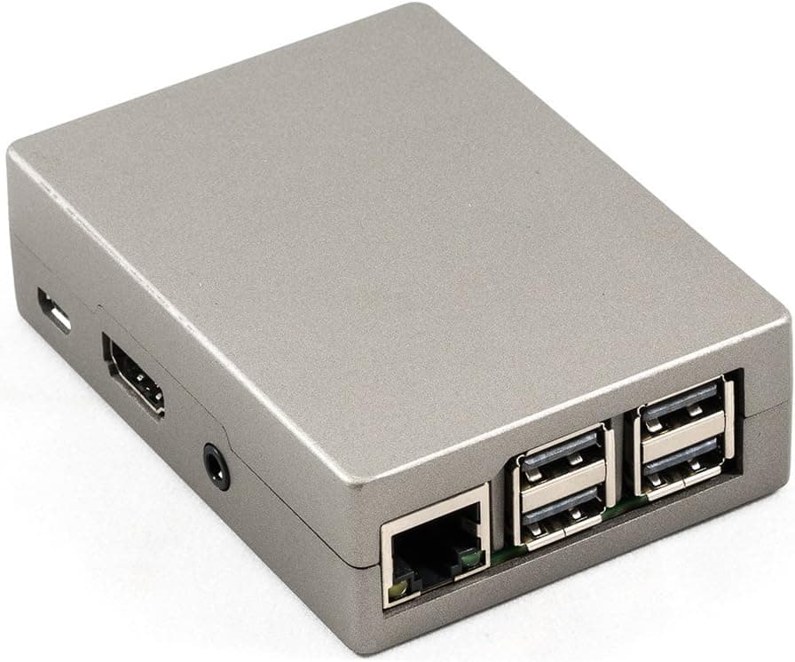 Raspberry Pi 3 Case Aluminum Case Grey Case Also Compatible with Raspberry Pi 2/ Raspberry Pi B+