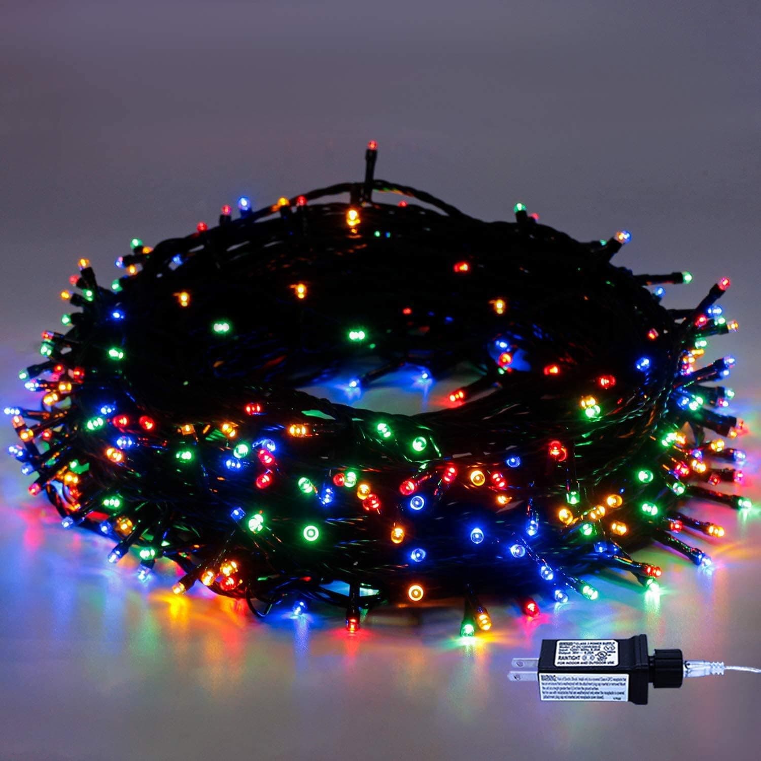 Christmas Independence String Lights 14m 46ft 110 LEDs Outdoor Indoor 8 Modes Twinkle Lights Waterproof Expandable Female and Male Plug in Fairy Lights for Halloween Party Wedding Pubs (Multi-Color)