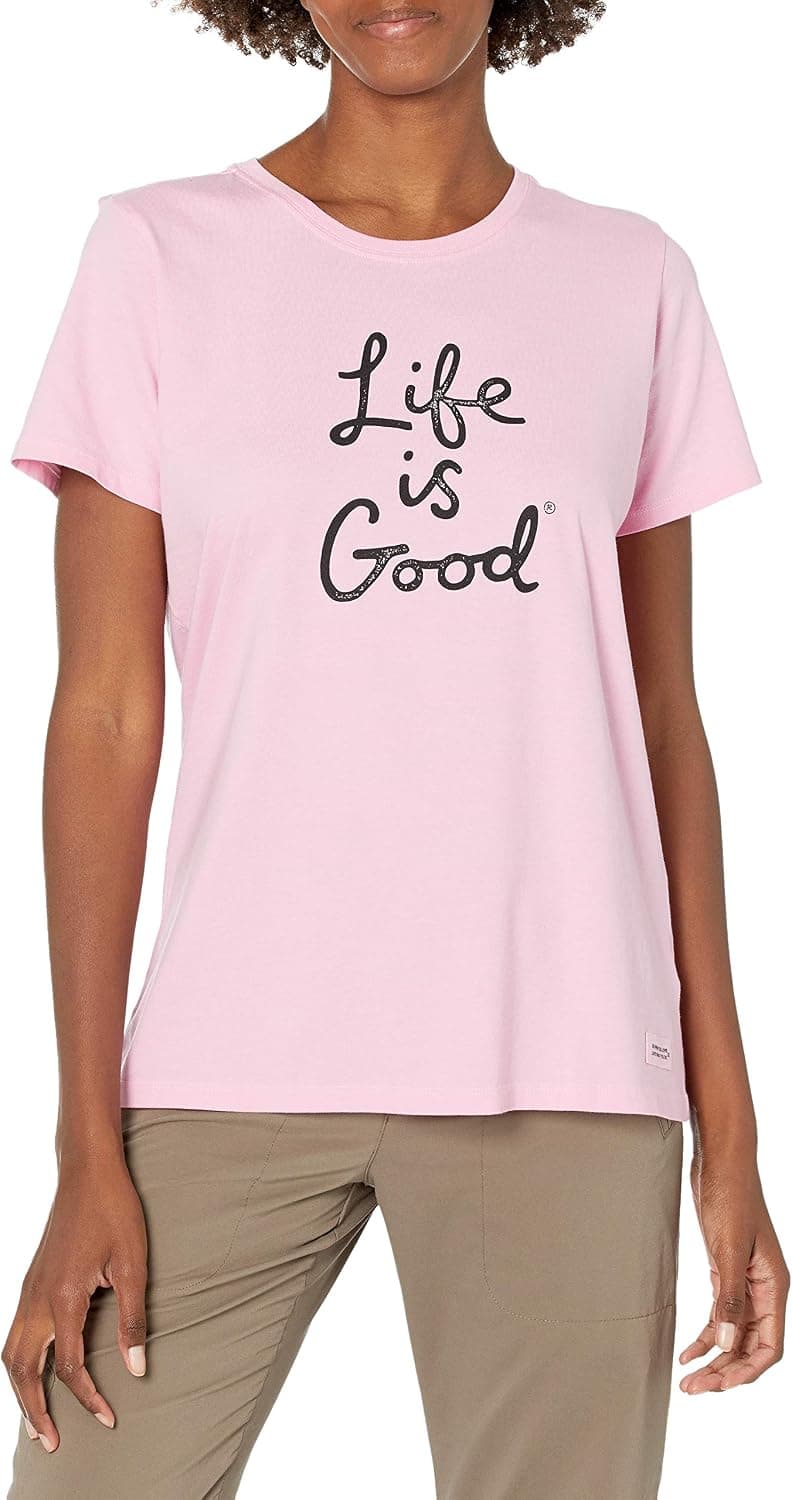 Life is Good Women's Vintage Crusher Graphic T-Shirt Flip Flops