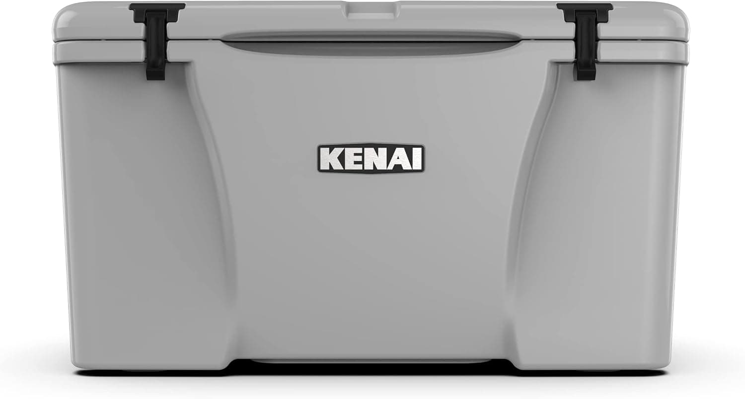 KENAI 65 Cooler | 65 qt Ice Chest Durable Rotomolded Insulated | Made in USA | Warranty for Life | for Beach Boat Camping Fishing Hunting | K65