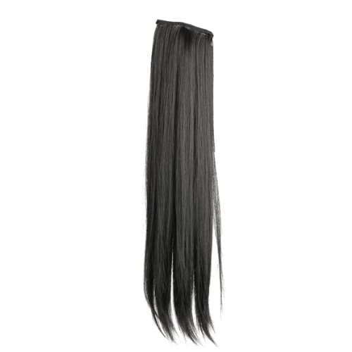 Vktech Long Lady Girl Straight Ponytail Wigs Pony Hair Hairpiece Extension (Black)