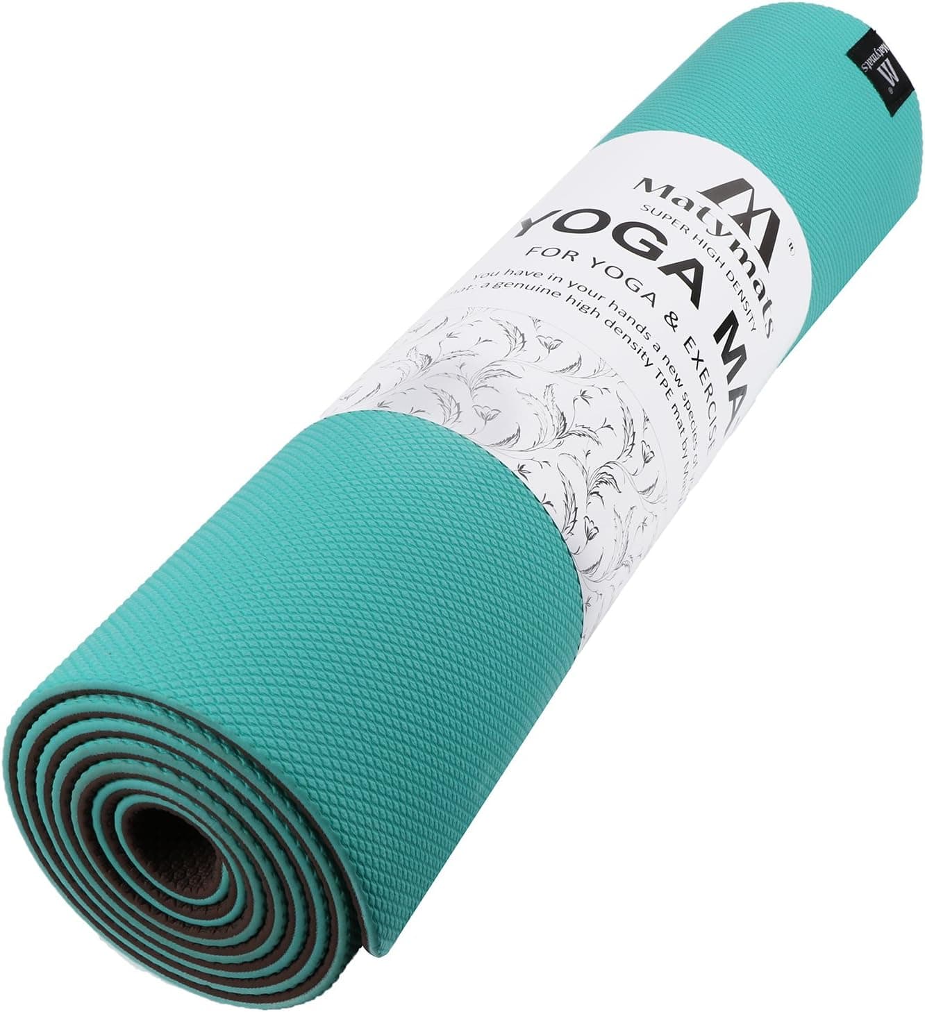 Matymats Non Slip Yoga Mats for Women Men, 1/4 & 1/5 Inches Eco Friendly Anti-Tear Workout Exercise Mats with Carrying Strap for Home, Gym and Pilates