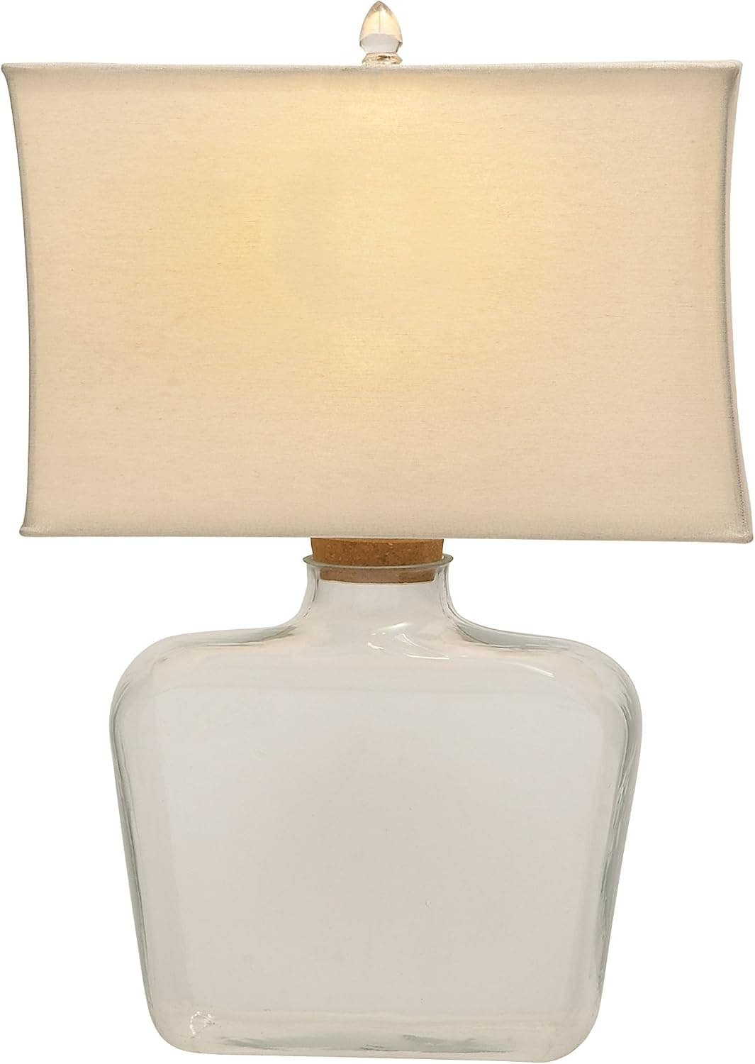 Benzara Gorgeous and Elegant Glass Metal Jute Table Lamp