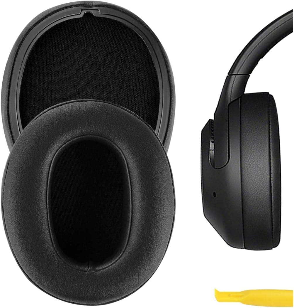 Geekria QuickFit Replacement Ear Pads for Sony WH-XB900N Headphones Ear Cushions, Headset Earpads, Ear Cups Cover Repair Parts (Black)