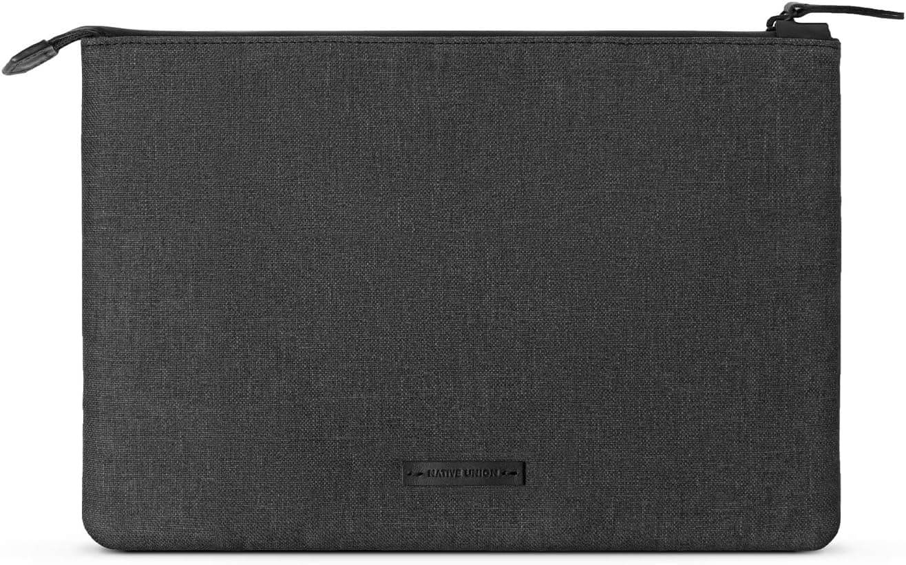 Native Union Stow Sleeve 12” – Sleek & Slim Premium Sleeve with Waterproof Zipper & External Quick-Access Pocket – Compatible with MacBook 12”, iPad Pro 11”, Microsoft Surface Go & More (Slate)