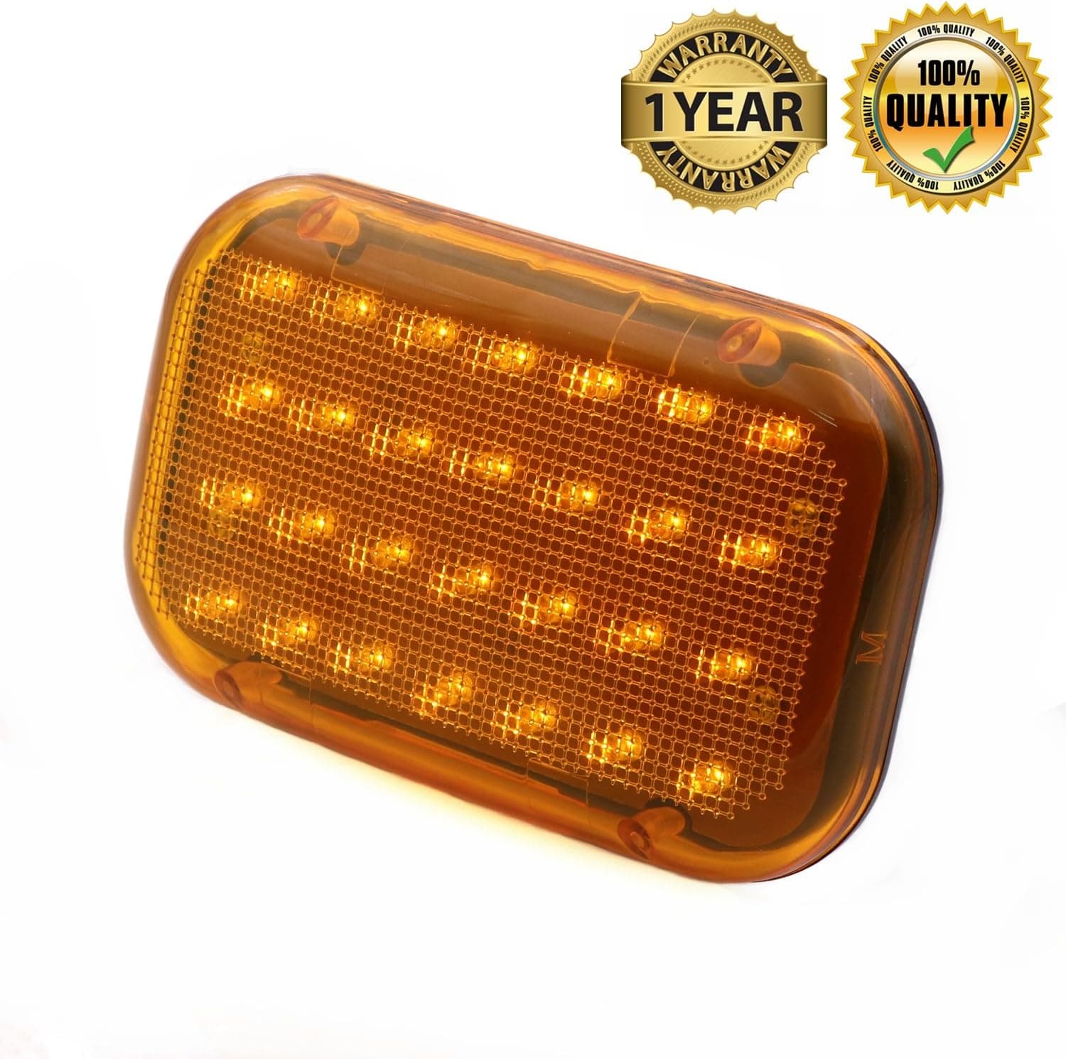 Car LED Magnetic Emergency Light Traffic Safety Warning Flashing Light with Built-in Rechargeable Battery,28-Diodes,Powerful Magnet (Amber)