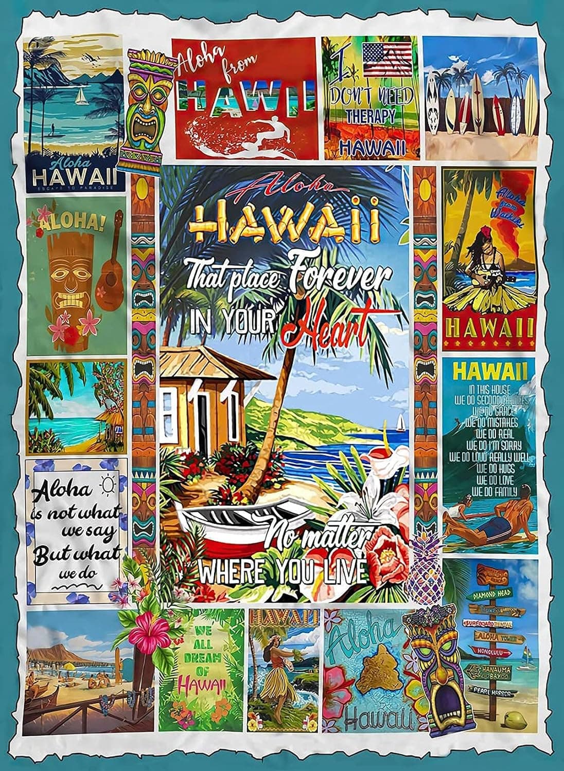 Mango Puzzles - Aloha Hawaii That Place Forever in Your Heart Jigsaw Puzzle 1000 Pieces, Games for Adults & Children- Hawaii Jigsaw Puzzles 1000 Pieces for Adults- Hawaiipuzzles- Hard Jigsaw Puzzle