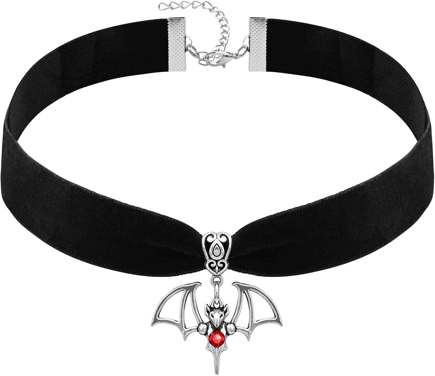 RareLove Halloween Costumes Black Velvet Gothic Collar Choker Retro Spider Necklace Alloy Plated Gothic Accessory for Women