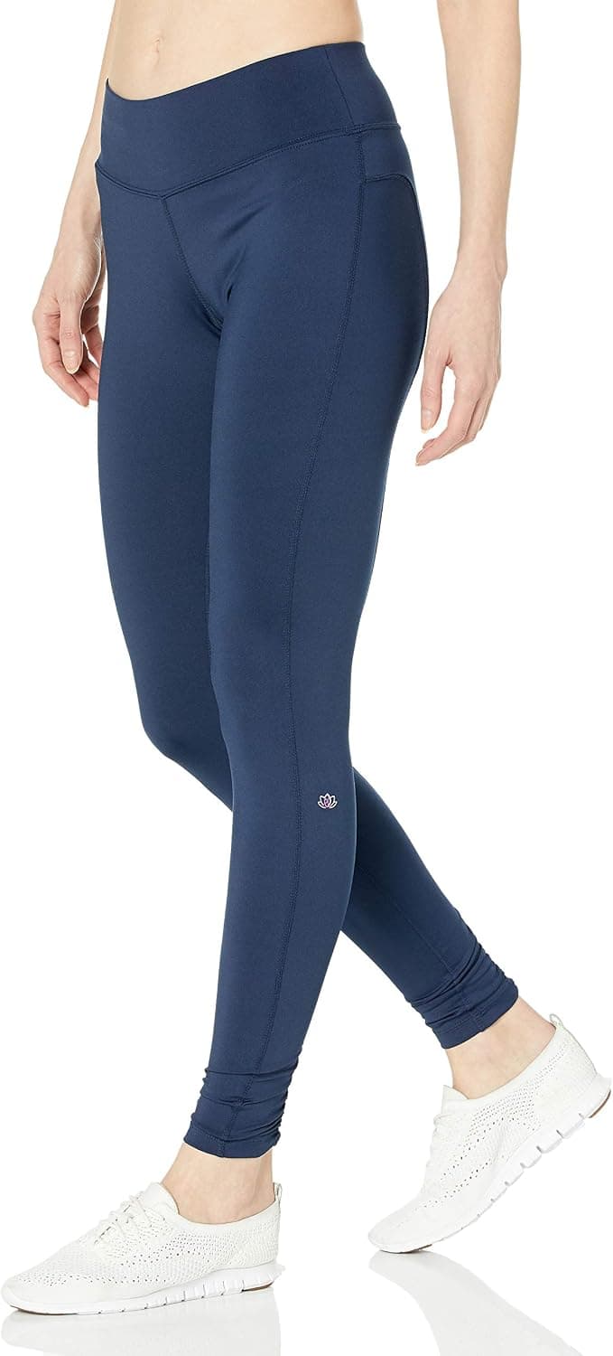 PL Movement by Pink Lotus Women's Charged Athletic Long Legging with Shirring On Heal