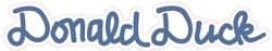 8 Inch Donald Duck Autograph Text Name Sign Words Letters Mickey Mouse Clubhouse Removable Wall Decal Sticker Art Walt Disney Signature Home Decor 7 3/4 inches Wide by 1 1/4 inches Tall