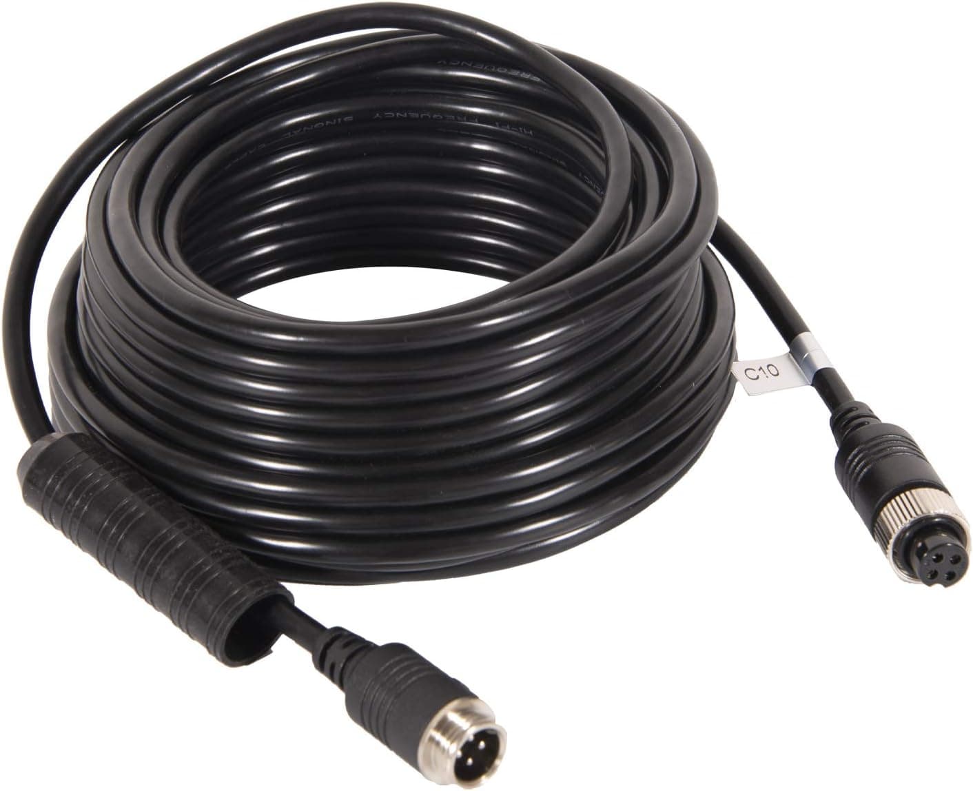DALLUX Backup Camera Cable 4PIN Video Power Aviation Extension Wire for Vehicle Car Camper Bus Van Truck Motorhome Trailer RV Reverse Rearview Monitor CCTV System Waterproof Shock Proof 10m 32.8ft