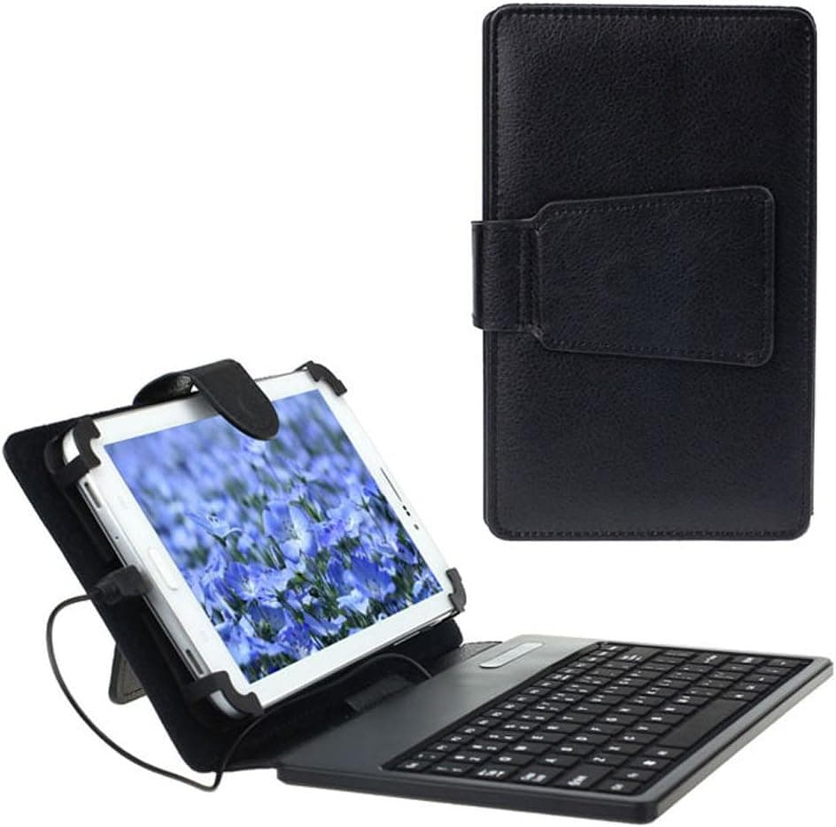Changeshopping Leather Stand Case Cover with Micro USB Keyboard for 7" inch Tablet PC PDA