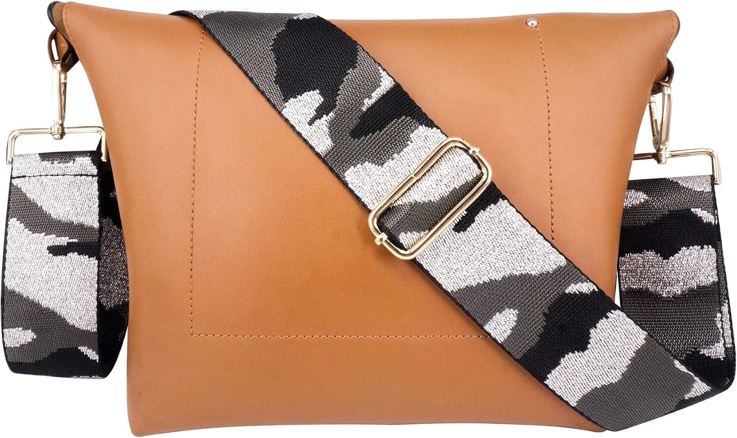 Wolven Jacquard Weave Adjustable Purse Strap Replacement Crossbody Shoulder Strap for Handbag Laptop Bag Etc - (Sparkly Silvery)