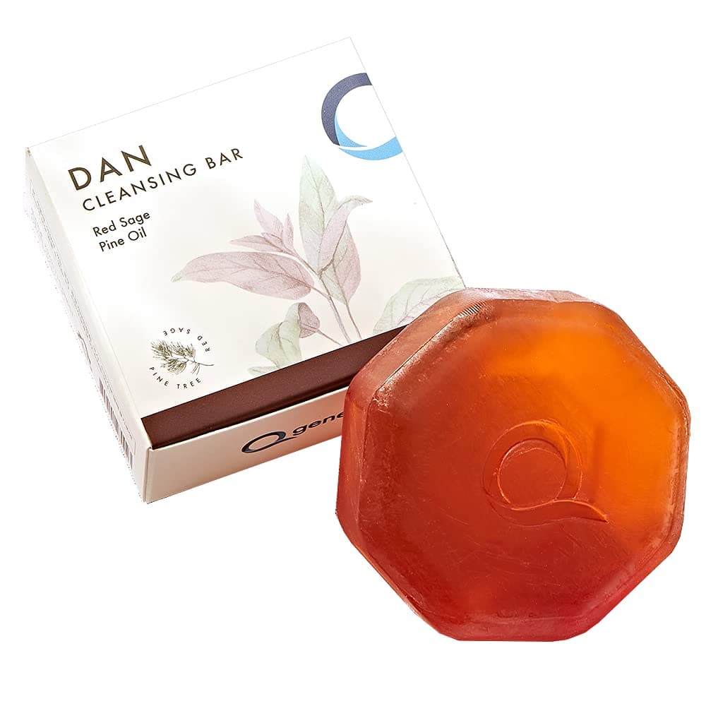 Q Dan Cleanser Bar | Soap for Face and Body Wash | for Acne-Prone and troubled Skin | Moisturizing with Red Sage and Natural oils | 3.5oz.