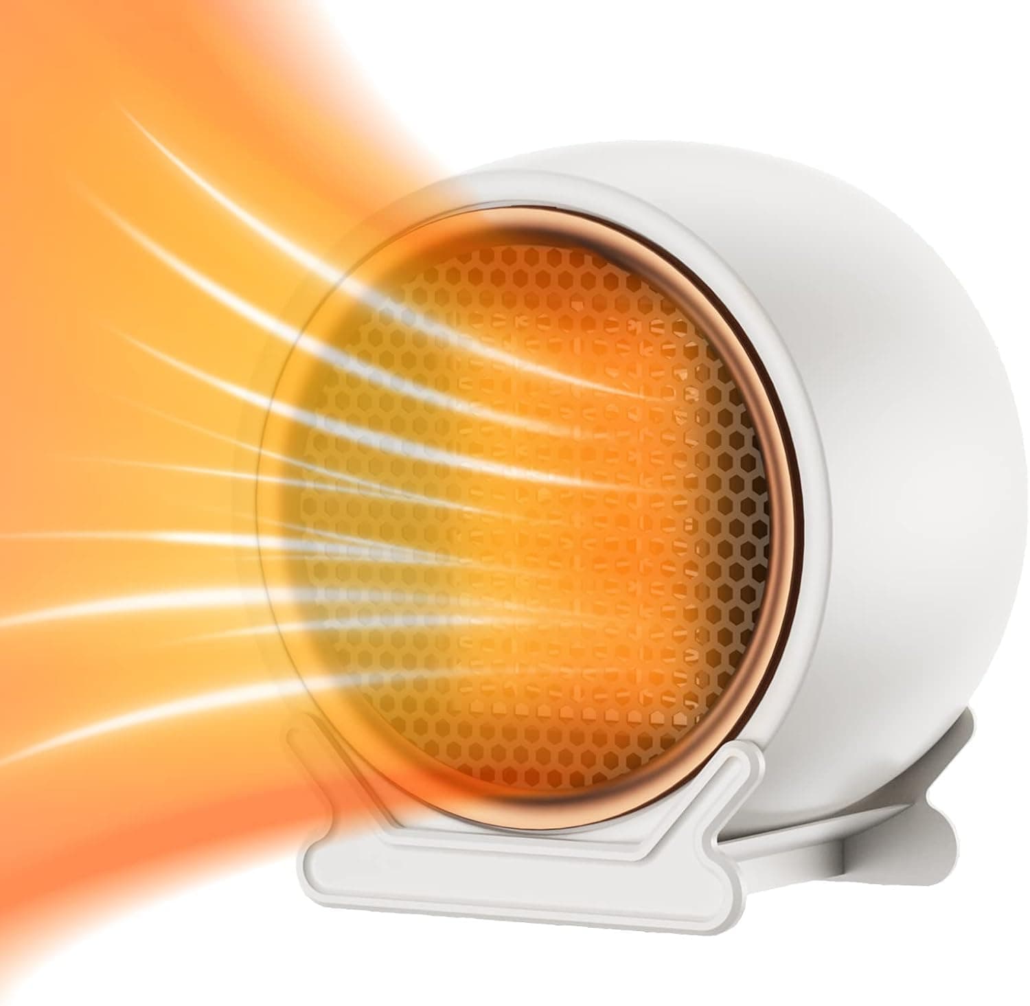 ASNUG Mini Space Heater, Portable Electric Space Heater for Indoor Use, 1200W PTC Ceramic Heater with 2 Modes, Tip-Over & Overheat Protection, Quiet Fast Safety Heating for Office Room Desk Bedroom