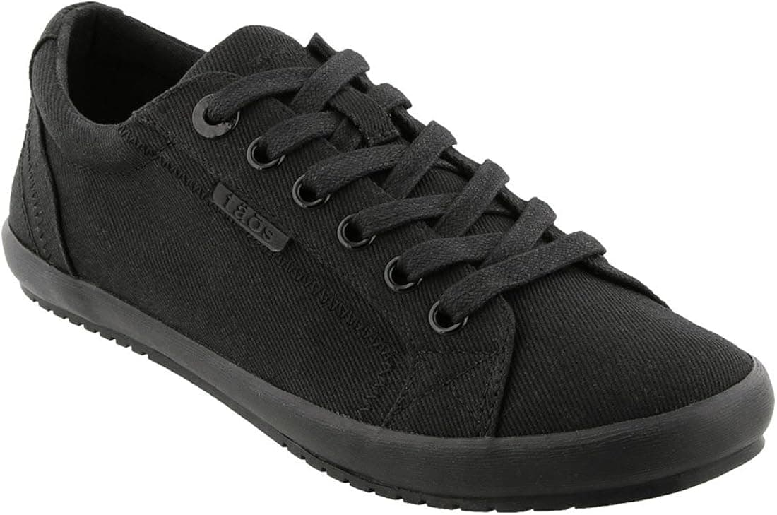 Taos Women's Star Black On Black Twill Sneaker 6.5 M US