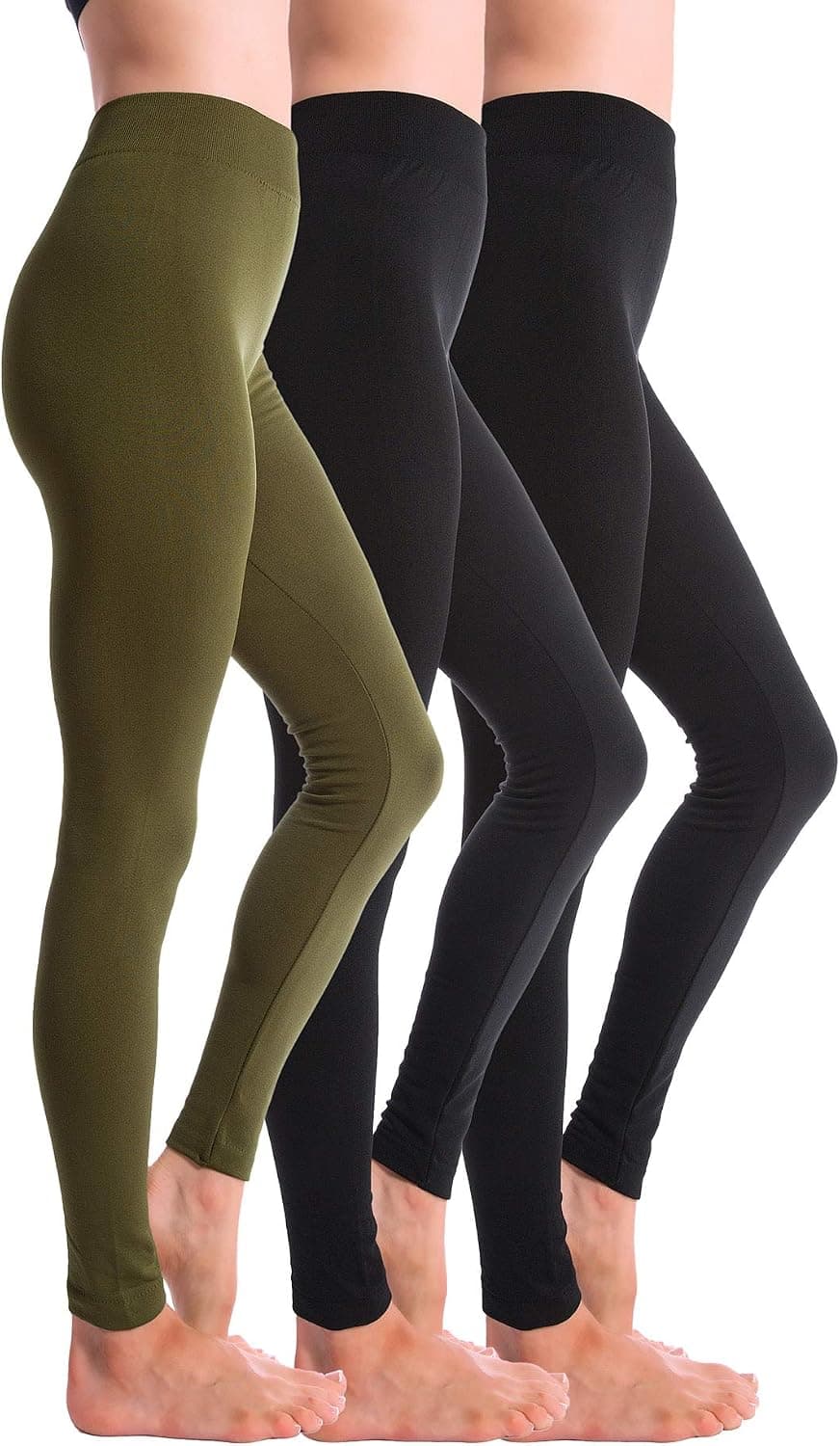 Homma 3 Pack Fleece Lined Winter Thick Brushed Leggings Thights