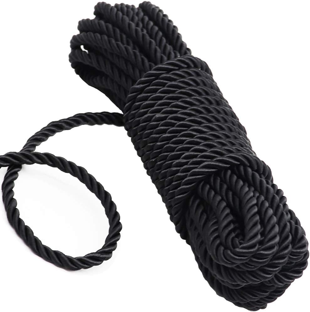 Keloka All Purpose Rope 6mm 10M - 32 Feet Length Strong Multifunctional Soft 100% Nylon Rope Natural Twisted Durable Long Ropes