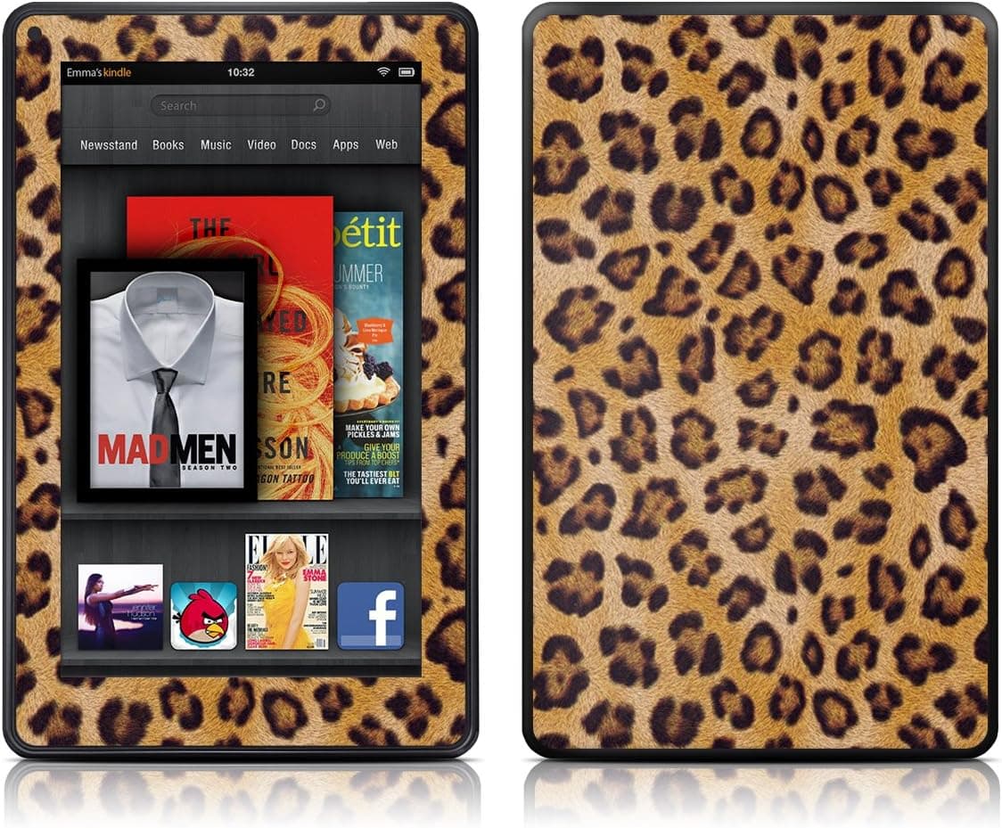 Kindle Fire Skin Kit/Decal - Leopard (will not fit HD or HDX models)