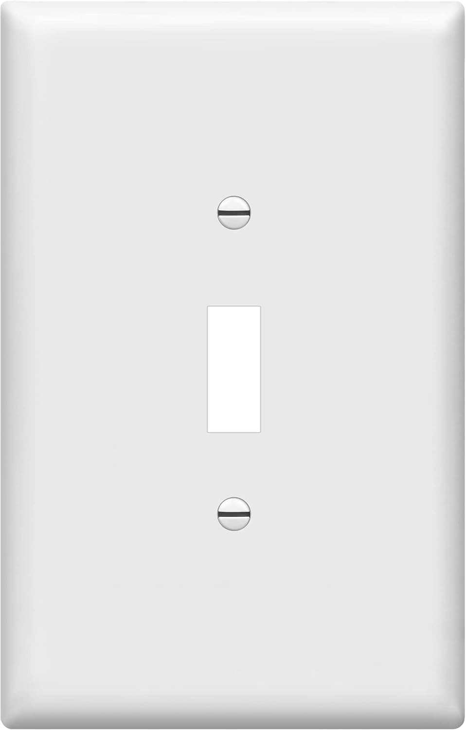 ENERLITES Toggle Light Switch Wall Plate, Jumbo Switch Cover, Oversized 1-Gang 5.5" x 3.5", Unbreakable Polycarbonate Thermoplastic, 8811O-W, White
