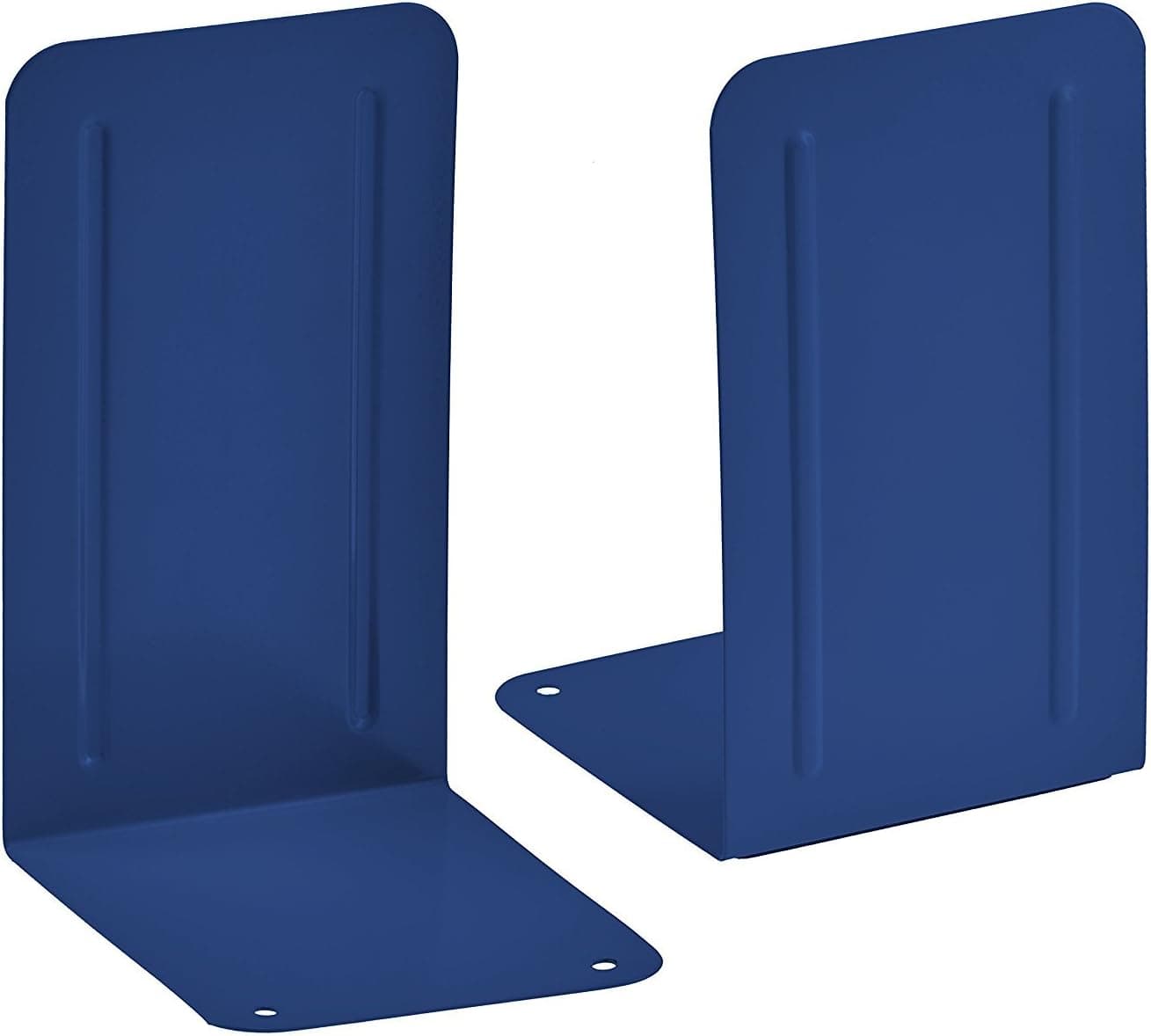 Acrimet Premium Metal Bookends (Heavy Duty) (Deep Blue Color) (1 Pair)