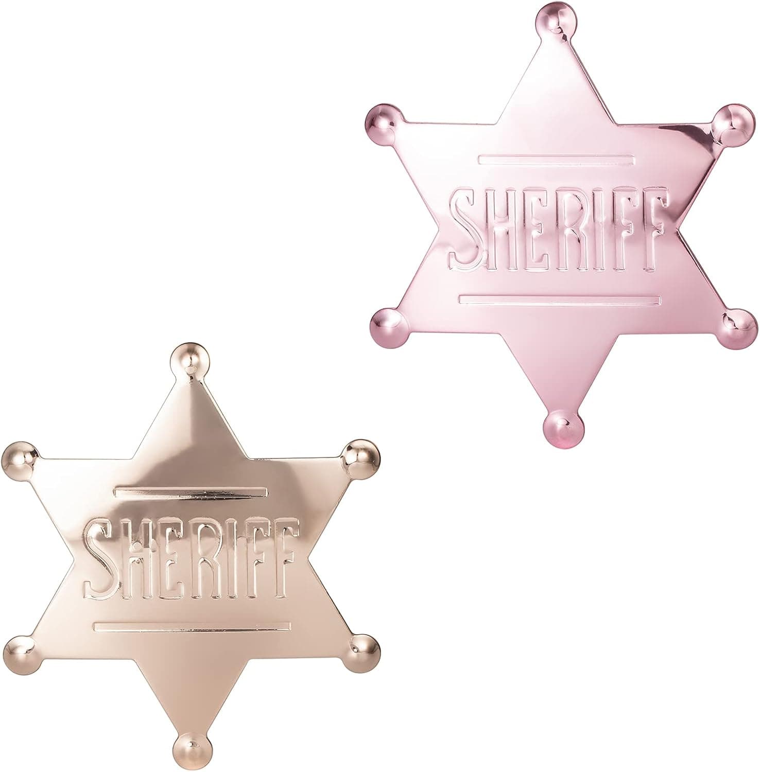 Xanight Sheriff Badges Metal for Kids Girls and Adult, Western Police Vest Badge, Deputy Sheriff Badge, Cowboy Party Decoration Badge 2 Pcs