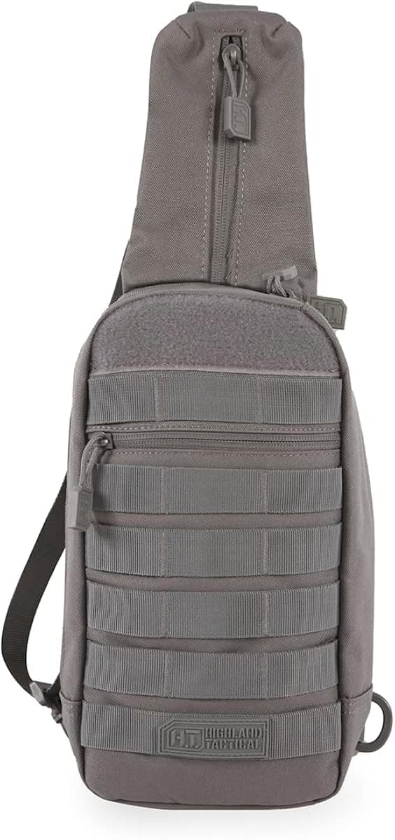 HIGHLAND TACTICAL Tactical Sling Bag, Grey