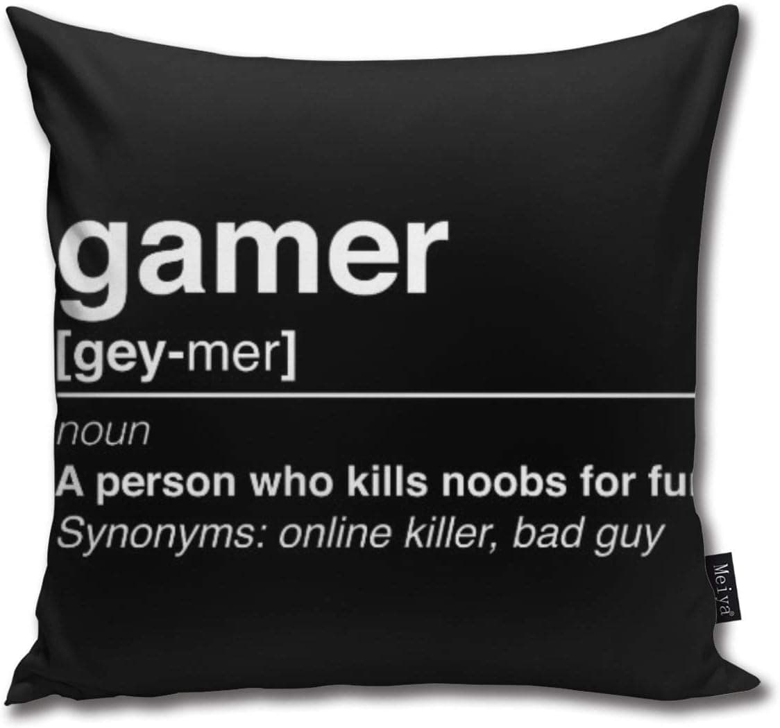 2060 pants Paiman Gamer Definition Throw Pillow Covers 18 X 18 Inch （45 X 45cm） for Couch Farmhouse Outdoor Christmas Pillows Decorative