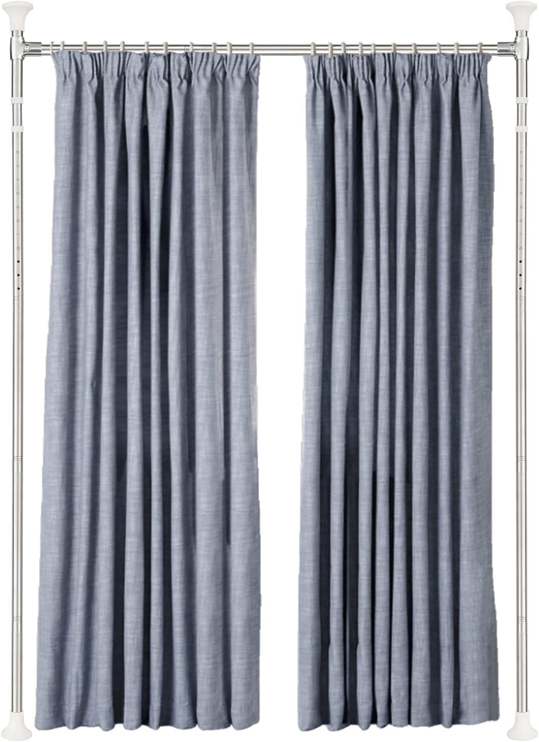 HOSKO Curtain Divider Stand - 48 to 72 inches Expandable Room Divider，Damage Free Freestanding Vertical Tension Stand