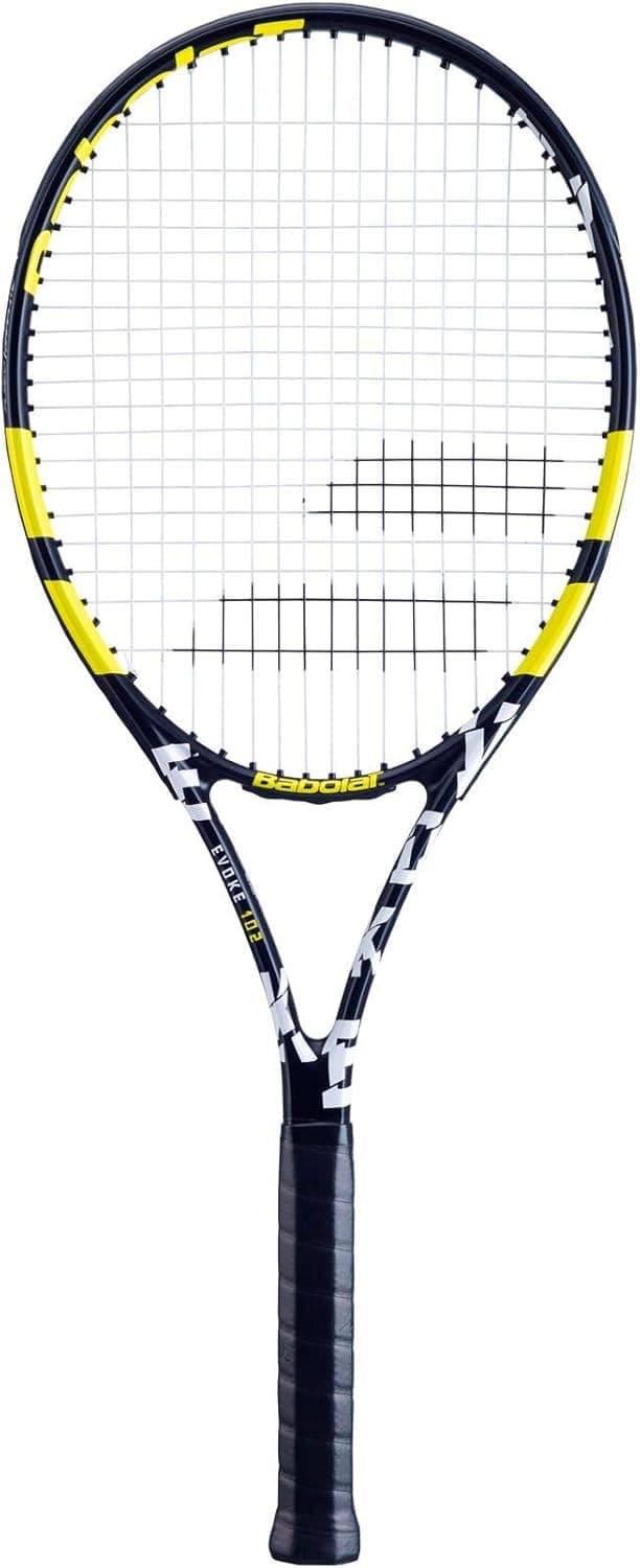 Babolat Evoke 105 Strung Tennis Racquet (Black/Yellow)