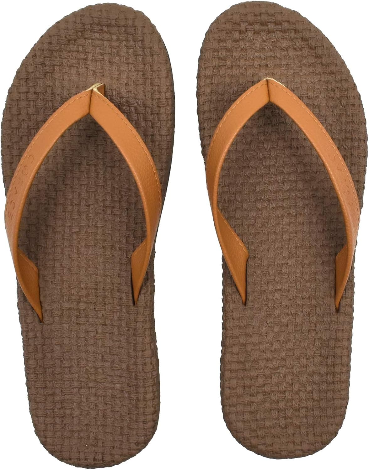 COFACE Womens Sandals Casual Yoga Mat Flat Flip Flops for Women Fashion Summer Beach Slippers(Color:Khaki Size:8.5)