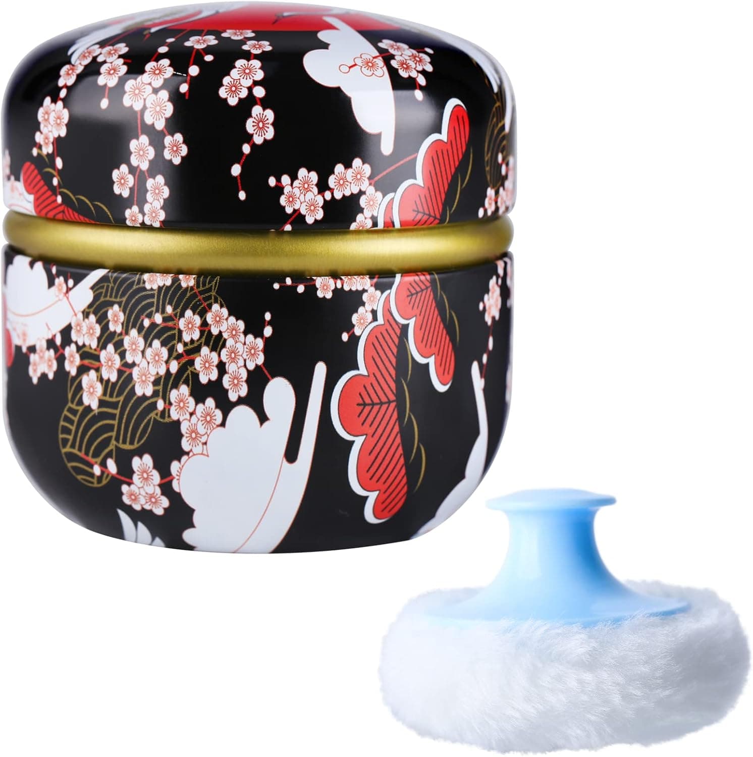 Portable Empty Loose Powder Box Cosmetic Make-up Loose Powder Box Case Holder with Lids and Powder Box Box for Home and Travel