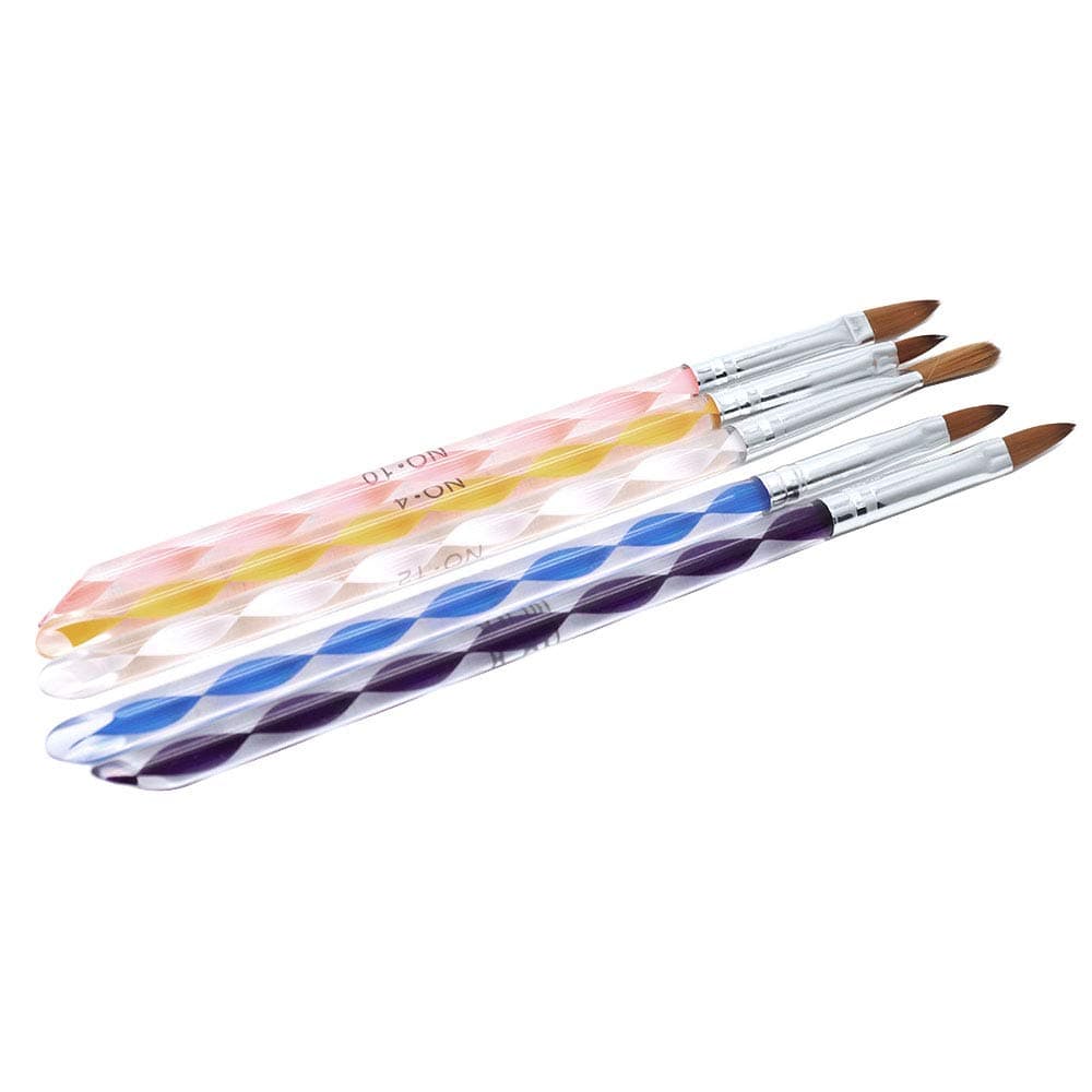Sscon 5pcs Acrylic Nail Art Brush Pen UV Gel Carving Pen DIY