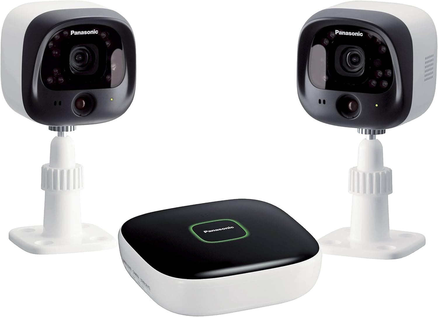 Panasonic KX-HN6002W Smart Home Monitoring System DIY Surveillance Camera Kit -Indoor/Outdoor (White)
