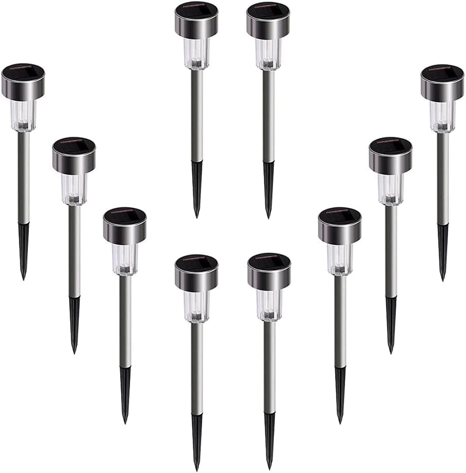 URUTOREO Solar Lights for Outdoor Pathway 10 Waterproof LED Lawn Lamps Set for Walkway Patio Path Garden Yard Decor, Solar Powered Garden Landscape Path Lights (Multicolor)