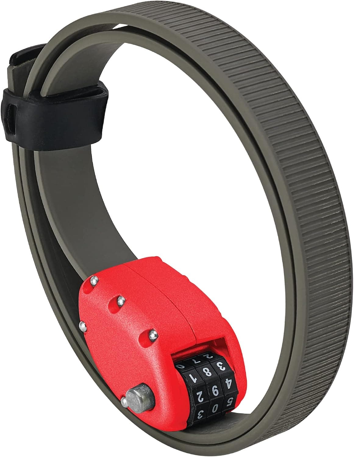OTTOLOCK HEXBAND Lightweight, Extra Tough Combination Bike Lock | Steel & Kevlar | Ideal for Cycling, E-Mobility, & Outdoor Gear (Red, 30 Inch)