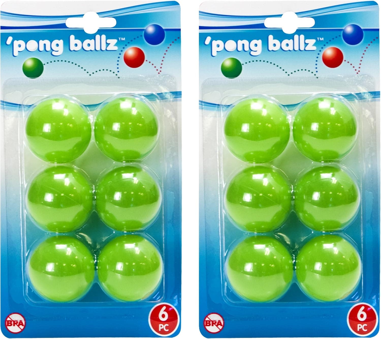 Evriholder Mini Beer Pong Balls or Table Tennis Balls, Two 6 Packs, 12 Balls Total